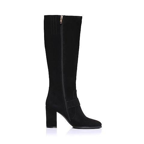 Senda/森达冬季新款专柜同款性感女长筒靴粗高跟3DZ11DG7