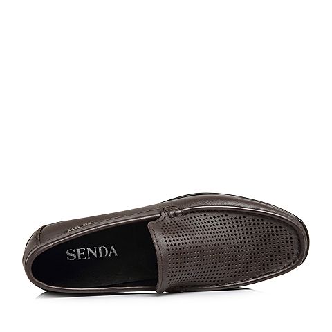 Senda/森达夏季新款专柜同款时尚打孔舒适男休闲鞋V2T12BA8