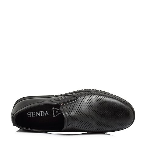 Senda/森达夏季新款专柜同款软牛皮舒适男休闲鞋V4K05BA8