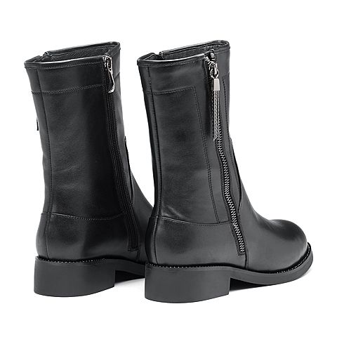 senda/森达冬季新款专柜同款时尚韩版休闲女中筒靴vqj61dz8