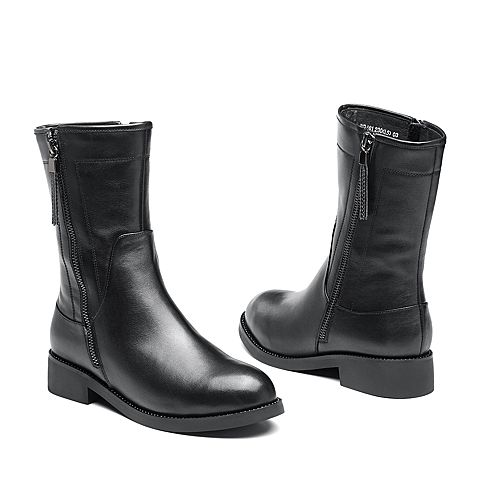 senda/森达冬季新款专柜同款时尚韩版休闲女中筒靴vqj61dz8