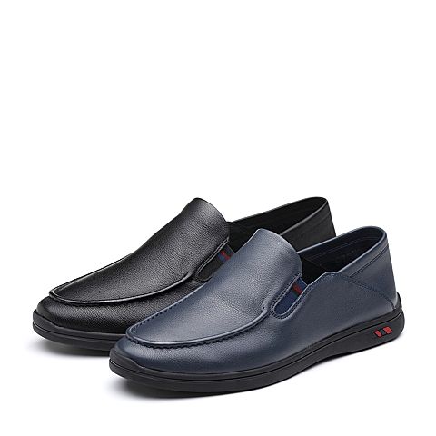 森达春季新款专柜同款韩版舒适休闲男乐福鞋V3C01AM9