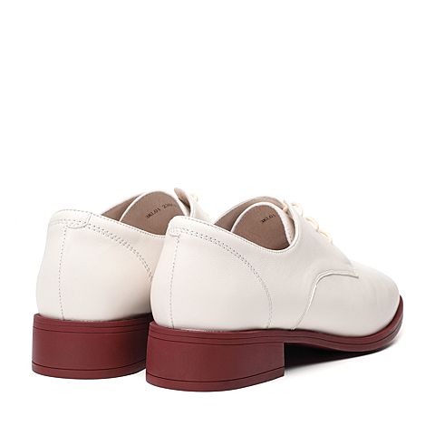 森达春季新款专柜同款简约舒适休闲女小皮鞋3KL01AM9