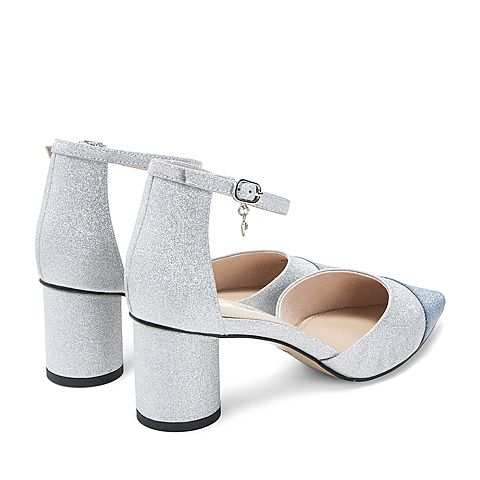 森达夏季新款专柜同款性感尖头中空女凉鞋VZO31BK9