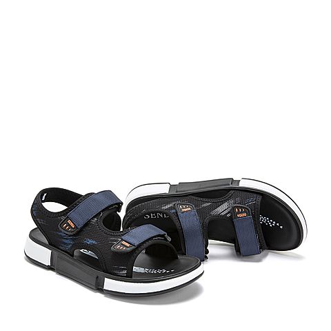 森达夏季新款专柜同款沙滩休闲男运动凉鞋1SW05BL9
