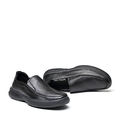 森达冬季新款专柜同款一脚蹬舒适休闲男豆豆鞋41L02DM9