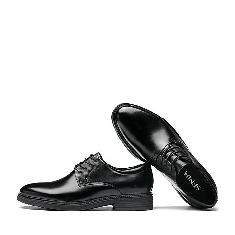 森达冬季新款专柜同款英伦青年舒适商务男鞋V1A01DM9
