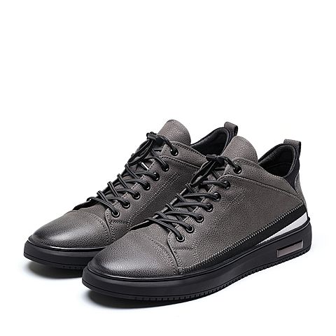 森达冬季新款专柜同款韩版街头舒适男休闲短靴41S30DD9
