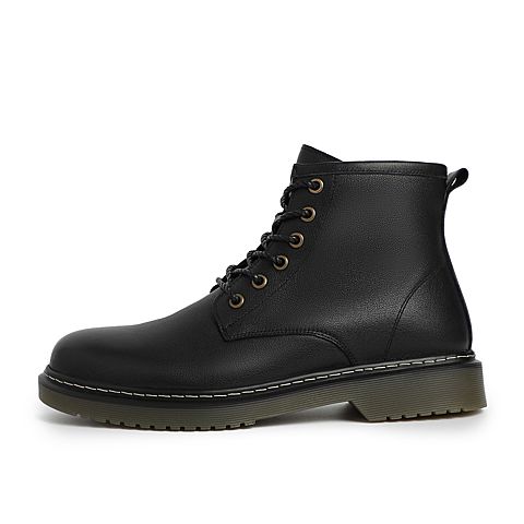 森达冬季新款简约户外休闲平底舒适男马丁靴ZH161DD9