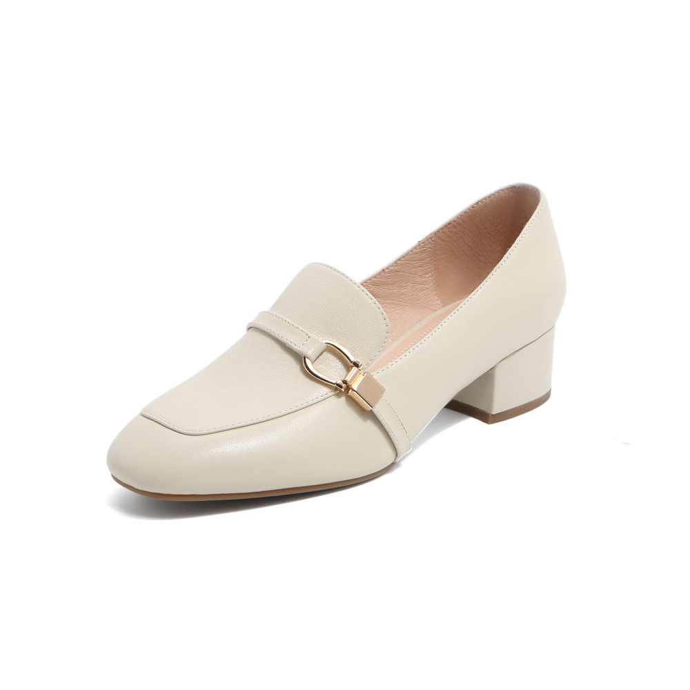 森达2020春季新款知性气质通勤休闲粗跟女单鞋Z3013AM0