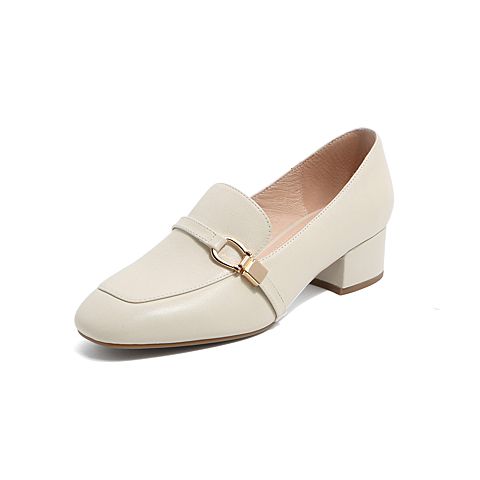 森达2020春季新款知性气质通勤休闲粗跟女单鞋Z3013AM0