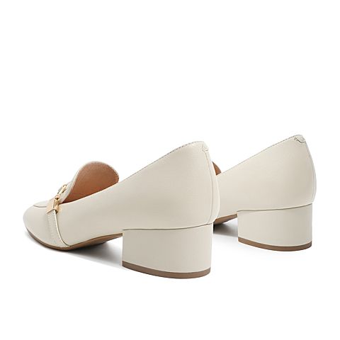 森达2020春季新款知性气质通勤休闲粗跟女单鞋Z3013AM0