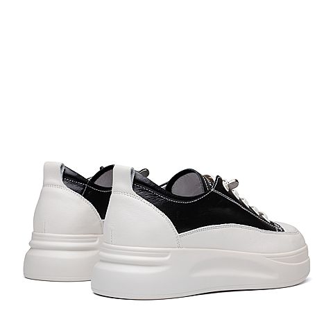 森达2020春季潮街拍百搭休闲小白鞋女厚底松糕板鞋3TD11AM0