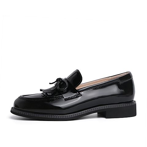 森达2020春季新款时尚学院风英伦舒适休闲女乐福鞋Z-110AM0