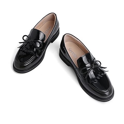 森达2020春季新款时尚学院风英伦舒适休闲女乐福鞋Z-110AM0