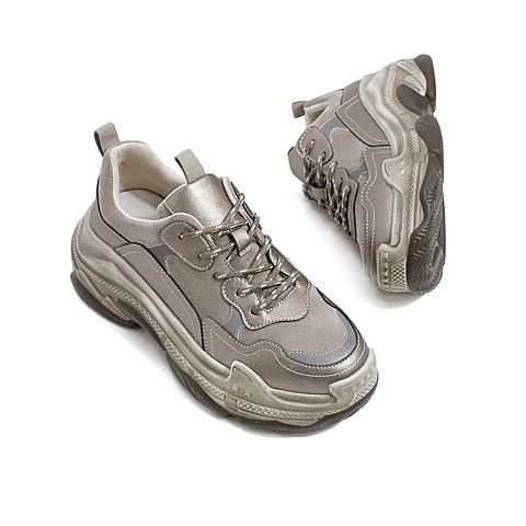 森达2020春季新款韩版运动风舒适休闲厚底女旅游老爹鞋Z1922AM0