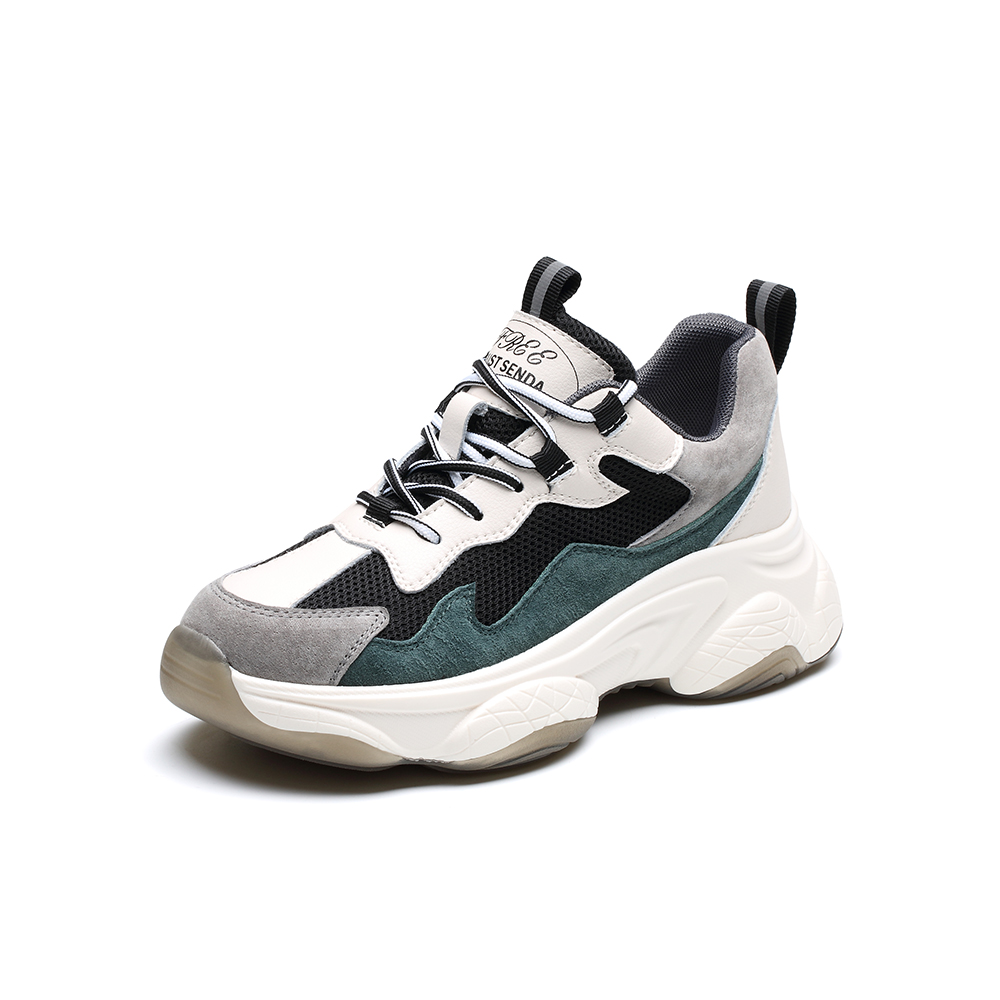 森达2020春季新品厚底撞色ins潮休闲智熏老爹鞋街拍女3TS02AM0