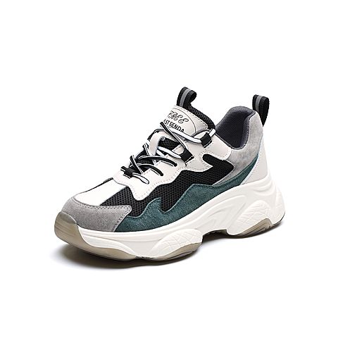 森达2020春季新品厚底撞色ins潮休闲智熏老爹鞋街拍女3TS02AM0