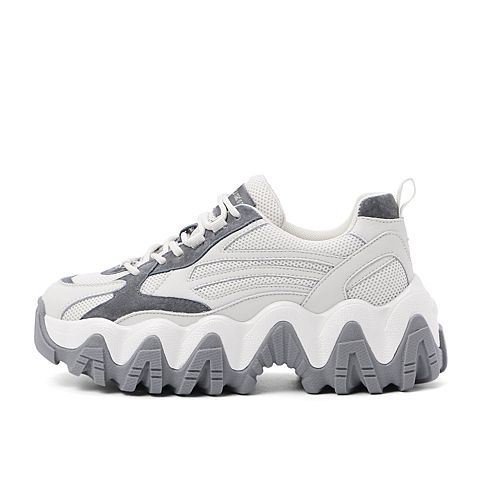 森达2020春季新款韩版青年舒适厚底休闲女老爹鞋ZLDX4AM0