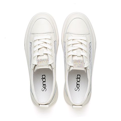 森达2020夏季新款专柜同款韩版时尚休闲女小白鞋4ZL01BA0