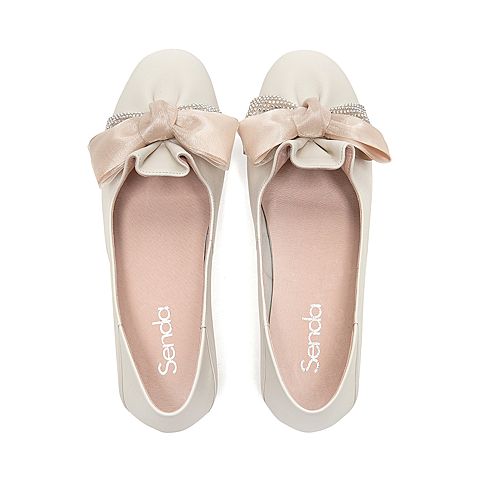 森达2020春季新款专柜同款甜美蝴蝶结舒适女单鞋VKD06AQ0