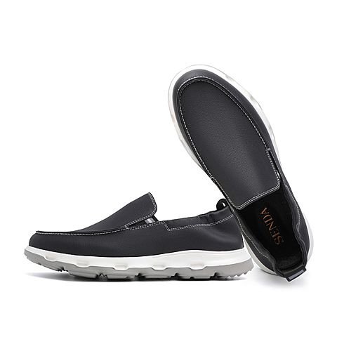 森达2020秋季新款专柜同款一脚蹬韩版男休闲乐福豆豆鞋43G11CM0