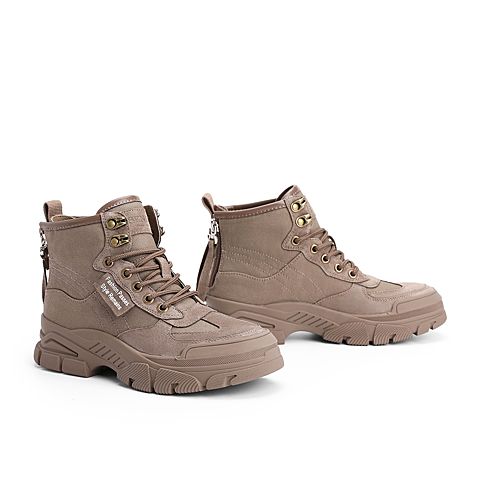 森达2020冬季新款专柜同款韩版户外休闲女旅游短靴4VE02DD0