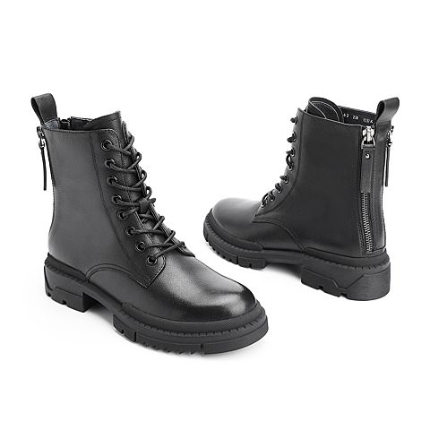 森达2020冬季新款专柜同款欧美户外休闲女中筒马丁靴VP462DZ0