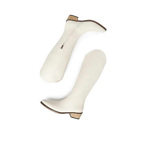 森达2020冬季新品性感休闲时装百搭潮流青年粗跟女长筒靴Z9005DG0