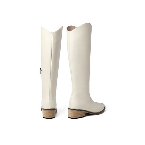 森达2020冬季新品性感休闲时装百搭潮流青年粗跟女长筒靴Z9005DG0