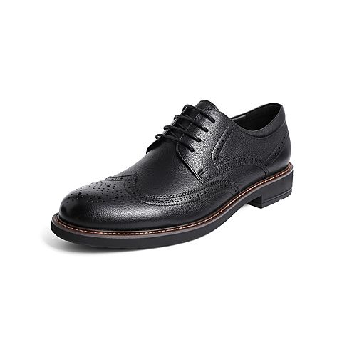 森达2021春季新款商场同款英伦布洛克款式商务男皮鞋45701AM1