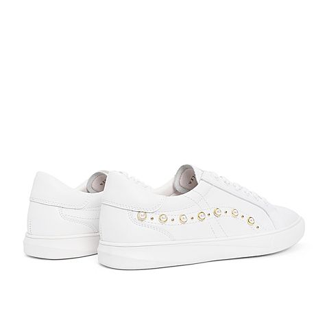 森达2021春季新款商场同款韩版时尚平底休闲女小白鞋VJ727AM1