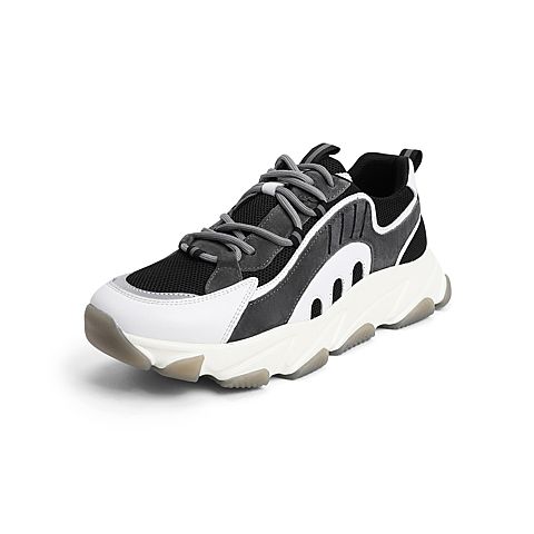 森达2021春季新品户外潮流厚底休闲男旅游老爹鞋Z1029AM1