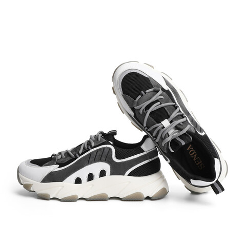 森达2021春季新品户外潮流厚底休闲男旅游老爹鞋Z1029AM1