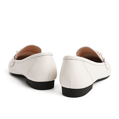 森达2021春季新品欧美马衔扣通勤知性休闲女单鞋Z1010AM1