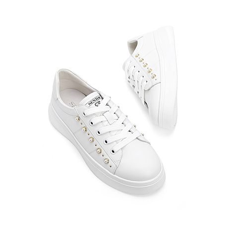 森达2021春季新款商场同款韩版学院风休闲女小白鞋VH921AM1