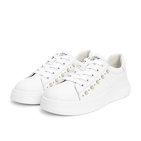 森达2021春季新款商场同款韩版学院风休闲女小白鞋VH921AM1