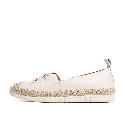 森达时尚渔夫鞋女2021春季新款商场同款蝴蝶结休闲单鞋3SD01AM1