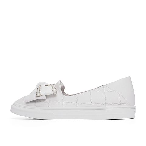 森达2021春季新款商场同款甜美蝴蝶结学院风女单鞋VZUB2AM1