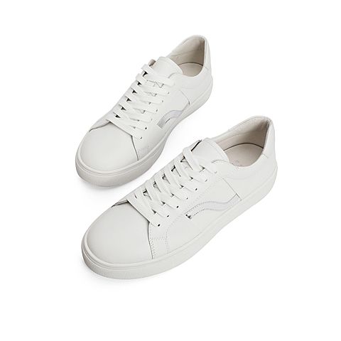 森达2021春季新款专柜同款韩版简约户外青年男小白鞋VF6L2AM1