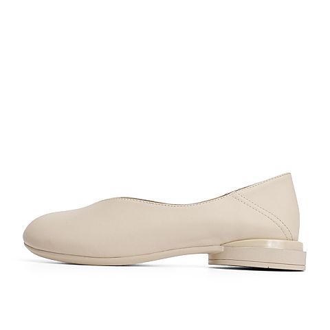 森达2021春季新款时尚V口气质舒适休闲女浅口单鞋Z1218AQ1