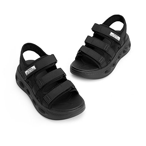 森达2021夏季新款商场同款时尚运动风厚底休闲女凉鞋4WP10BL1