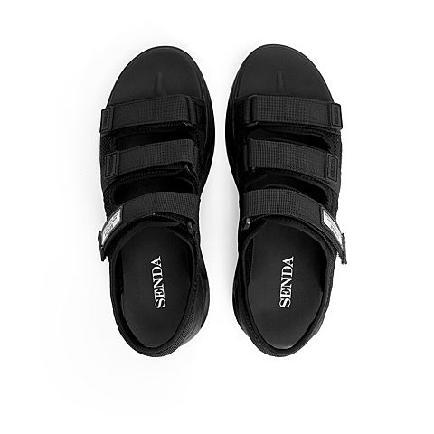 森达2021夏季新款商场同款时尚运动风厚底休闲女凉鞋4WP10BL1