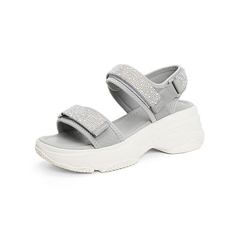 森达2021夏季新款商场同款户外运动风休闲厚底女凉鞋4WZ10BL1