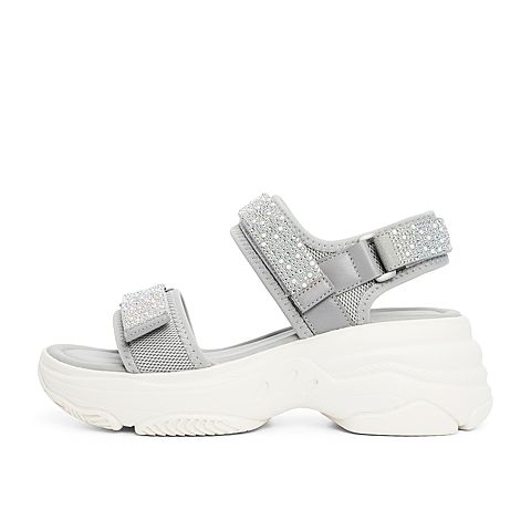 森达2021夏季新款商场同款户外运动风休闲厚底女凉鞋4WZ10BL1