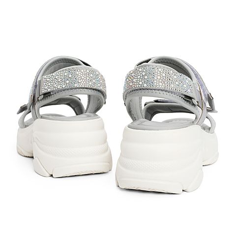 森达2021夏季新款商场同款户外运动风休闲厚底女凉鞋4WZ10BL1