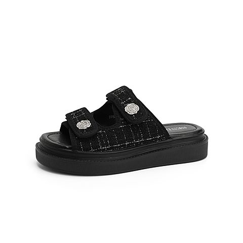 森达2021夏季新款时尚简约外穿休闲厚底女凉拖鞋Z0108BT1