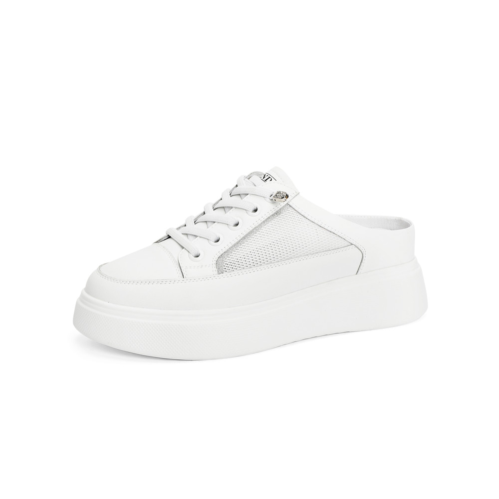 森达2021夏季新款户外简约舒适厚底休闲女后空穆勒鞋Z3026BH1