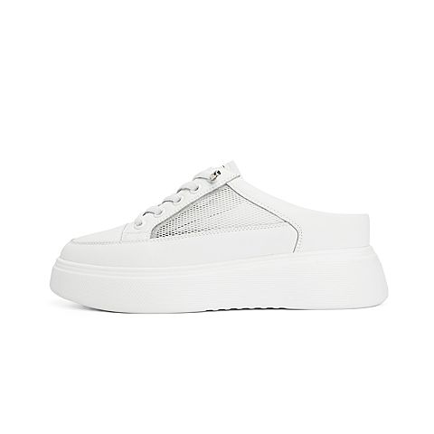 森达2021夏季新款户外简约舒适厚底休闲女后空穆勒鞋Z3026BH1