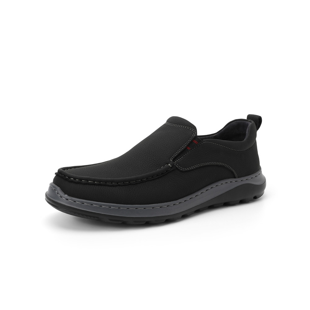 森达2021秋季新款舒适一脚蹬平底男休闲乐福皮鞋Z0429CM1